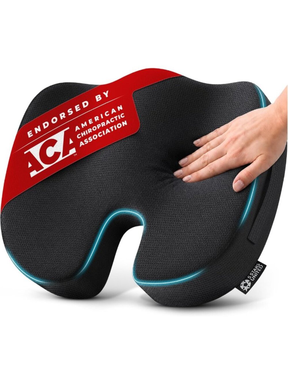 Memory Foam Seat Cushion for Tailbone Pain Relief - Ergonomic Coccyx Support for